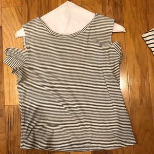 cropped striped shirt